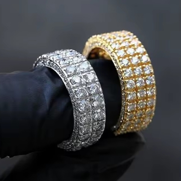 Luxury Gold Color/Silver Color Full Paved CZ Stone High Quality Ring